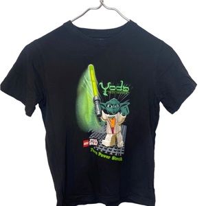 Lego Star Wars Yoda Force Power Strength 2009 Black Shirt Youth 7-8‎